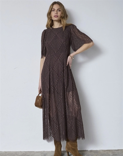 Co'Couture - Leti CC Lace Maxi Kjole - Dark Brown